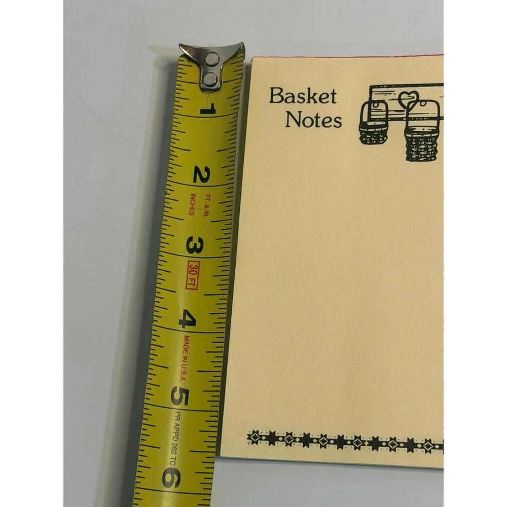 VTG Longaberger Notepad Basket Notes Cream Stationery Collectible Office Decor